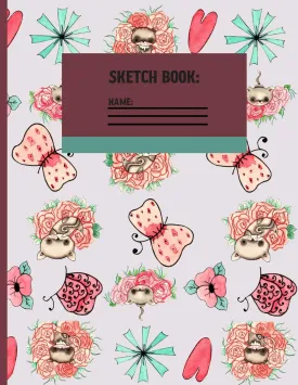Sketchbook: Water color Cat pattern Sketch paper for kids to draw, and sketch in .120 pages (8.5 x 11 Inch). Paperback  Large Print, July 3, 2019