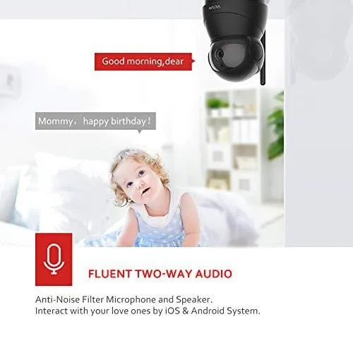 Victure 1080P FHD Pet Camera with WiFi IP Camera Indoor Wireless Security Camera Motion Detection Night Vision Home Surveillance Baby Elder Monitor with 2 Way Audio iOS/Android