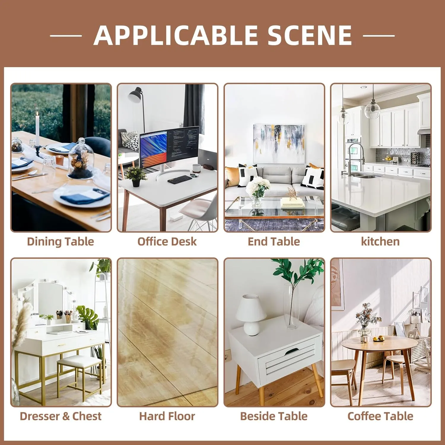 Warmstar Clear Table Protector 2mm Thick, 20 x 40 Inch Clear Table Cover Protector, Plastic Table Cover, Clear Desk Mat Desk Pad, Desk Protector Mat for Coffee Table, Writing Desk, Dining Room