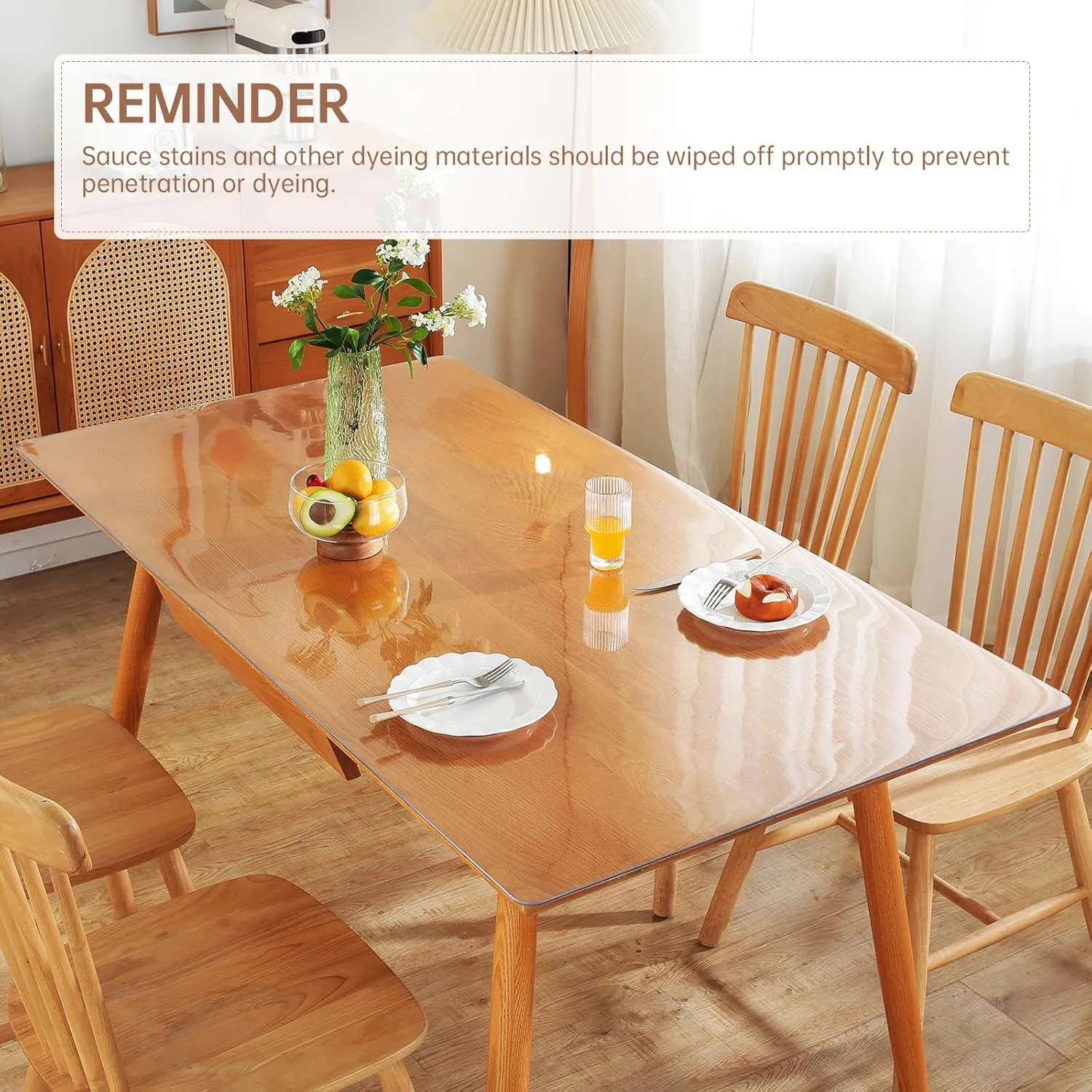 Warmstar Clear Table Protector 2mm Thick, 20 x 40 Inch Clear Table Cover Protector, Plastic Table Cover, Clear Desk Mat Desk Pad, Desk Protector Mat for Coffee Table, Writing Desk, Dining Room