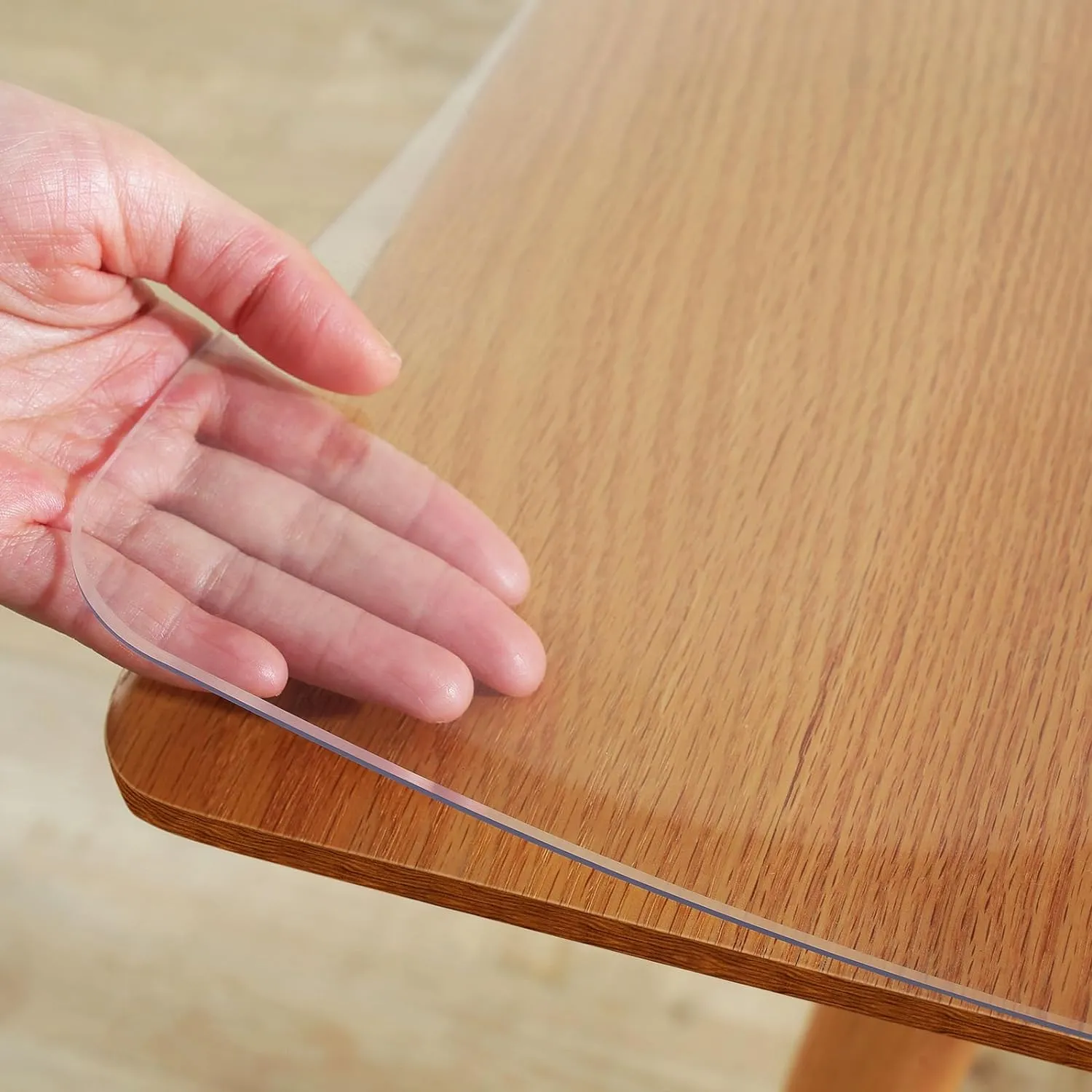 Warmstar Clear Table Protector 2mm Thick, 20 x 40 Inch Clear Table Cover Protector, Plastic Table Cover, Clear Desk Mat Desk Pad, Desk Protector Mat for Coffee Table, Writing Desk, Dining Room
