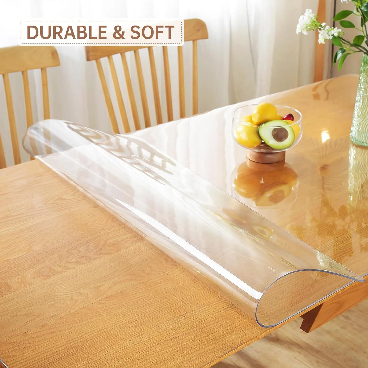 Warmstar Clear Table Protector 2mm Thick, 20 x 40 Inch Clear Table Cover Protector, Plastic Table Cover, Clear Desk Mat Desk Pad, Desk Protector Mat for Coffee Table, Writing Desk, Dining Room
