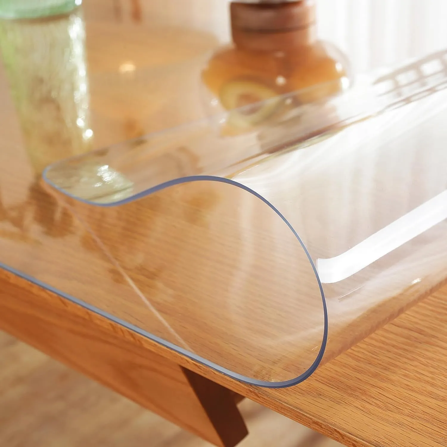 Warmstar Clear Table Protector 2mm Thick, 20 x 40 Inch Clear Table Cover Protector, Plastic Table Cover, Clear Desk Mat Desk Pad, Desk Protector Mat for Coffee Table, Writing Desk, Dining Room