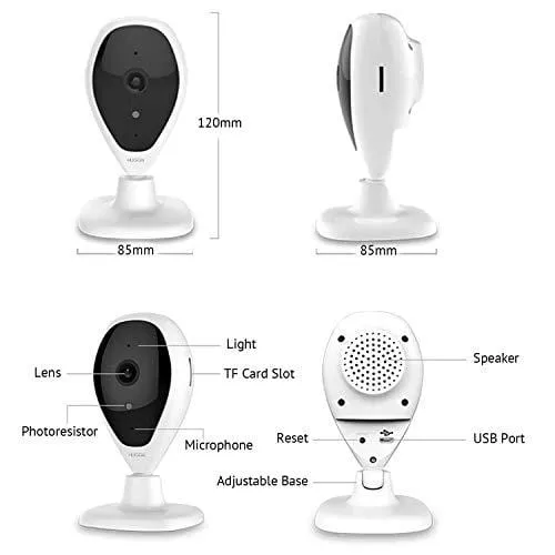 Wireless IP Camera, HUGOAI WiFi 1080P HD Home Security Surveillance Camera with Facial Recognition, Motion Detection, Night Vision, Two Way Audio for Baby Monitor Pet Dog Cameras