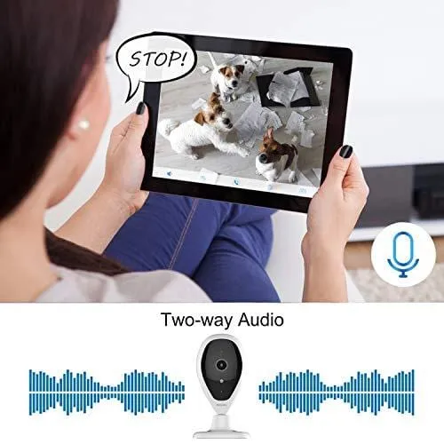Wireless IP Camera, HUGOAI WiFi 1080P HD Home Security Surveillance Camera with Facial Recognition, Motion Detection, Night Vision, Two Way Audio for Baby Monitor Pet Dog Cameras